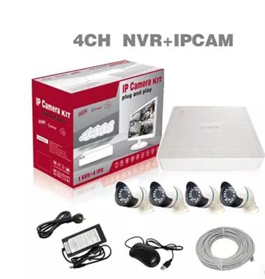 4 road 1080 p NVR POE power supply network hard disk video recorderNVR